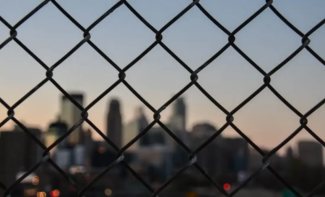 Chain-link around a ground